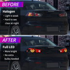 Archaic JDM Full LED Tail Lights for 2008–2018 Mitsubishi Lancer