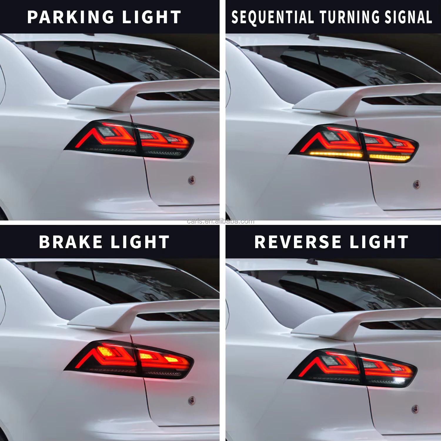 New Full LED Tail Lights for 2008–2017 Mitsubishi Lancer (Plug & Play)