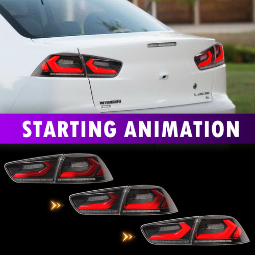 2008-2018 Mitsubishi Lancer Archaic New Design Full LED Rear Lamp with Startup Animation LED Tail Lights