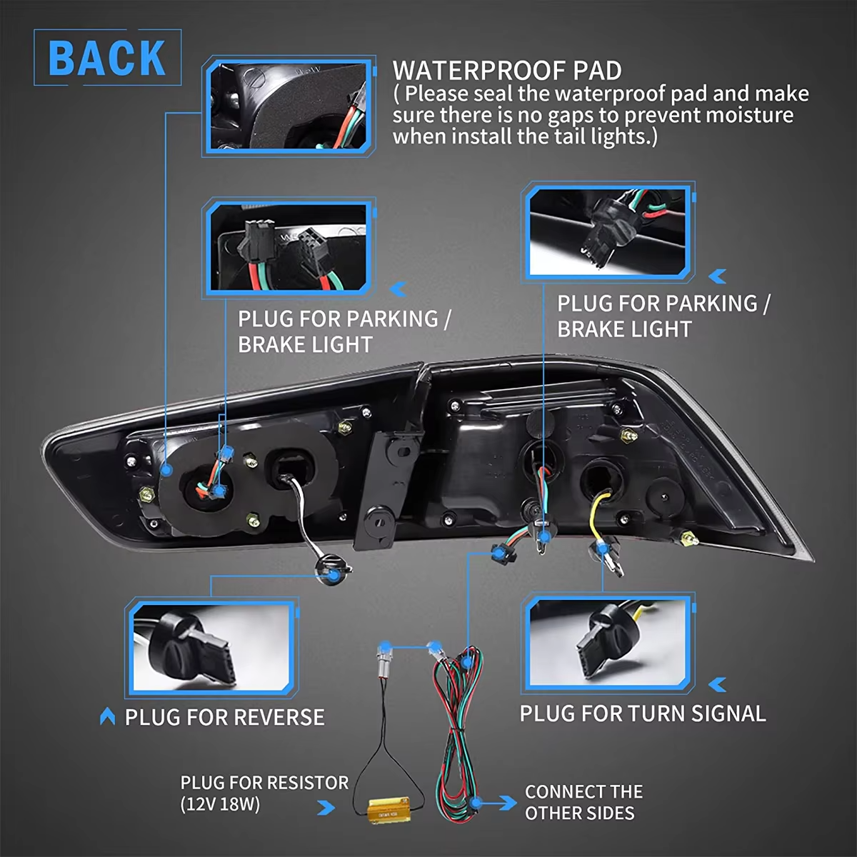 Mitsubishi Lancer Full LED Tail Lights with Sequential Indicators & Dynamic Startup