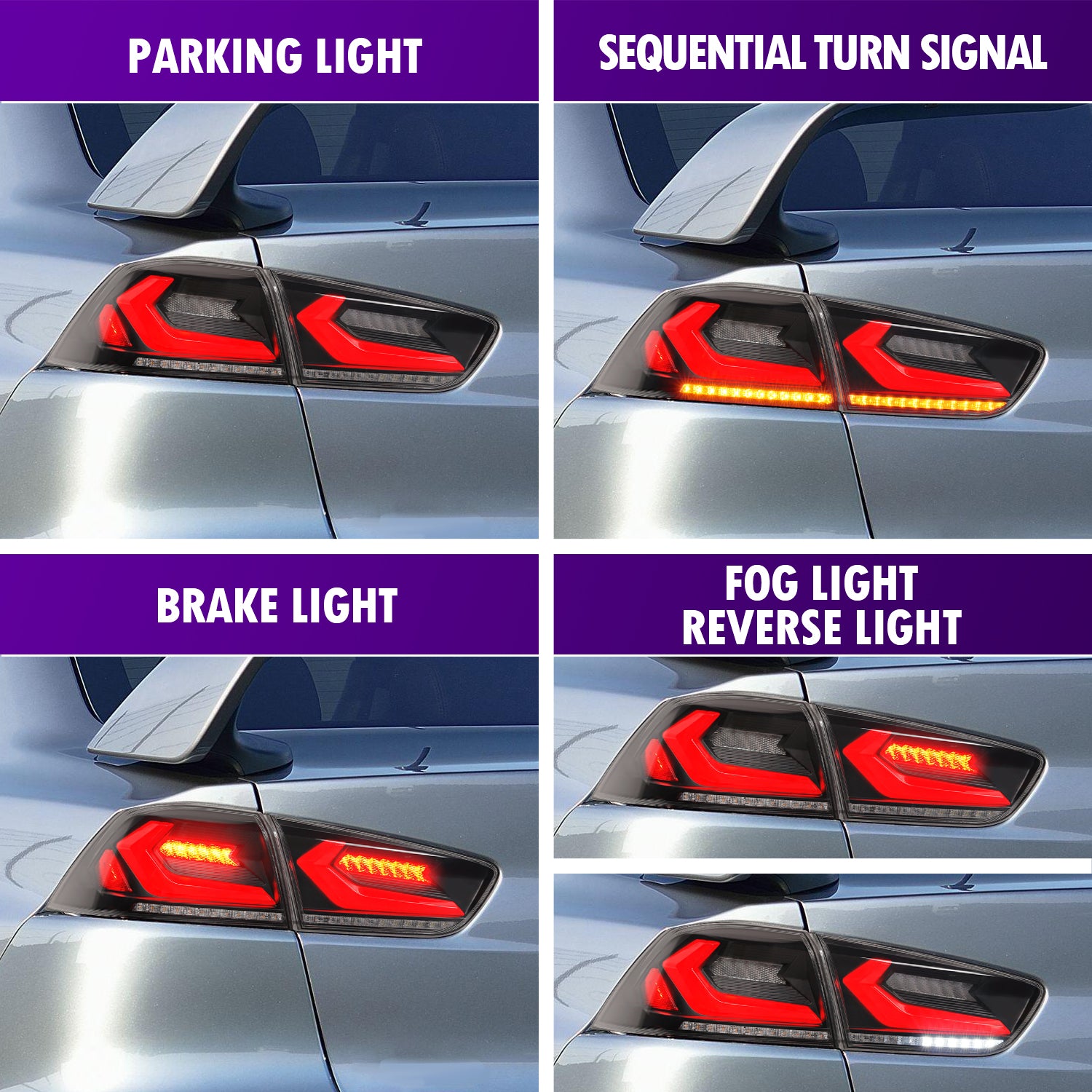 2008-2018 Mitsubishi Lancer Archaic New Design Full LED Rear Lamp with Startup Animation LED Tail Lights