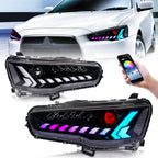 Archaic RGB Full LED Headlights for Mitsubishi Lancer (2008–Up)