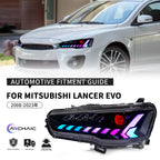 Archaic RGB Full LED Headlights for Mitsubishi Lancer (2008–Up)