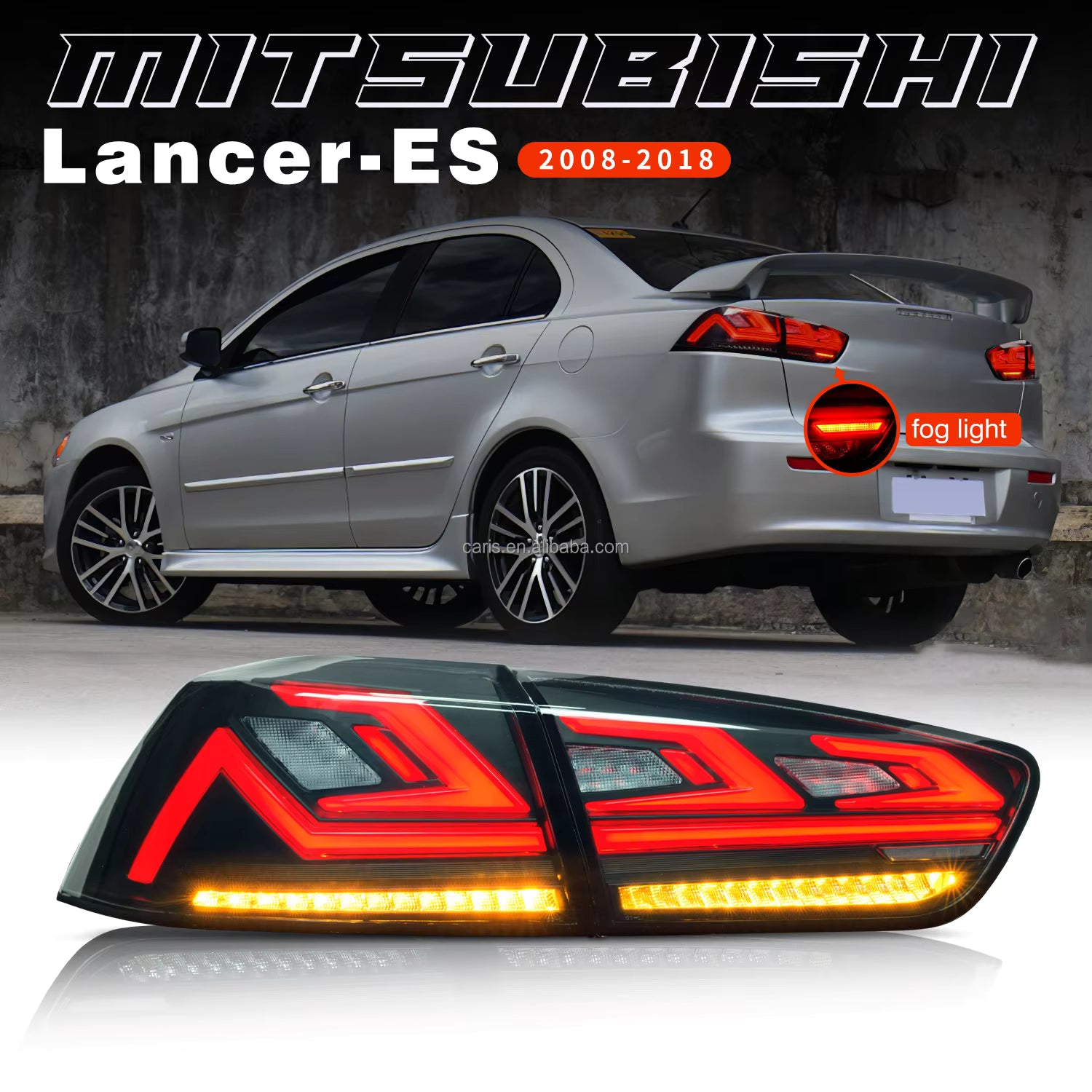 New Full LED Tail Lights for 2008–2017 Mitsubishi Lancer (Plug & Play)
