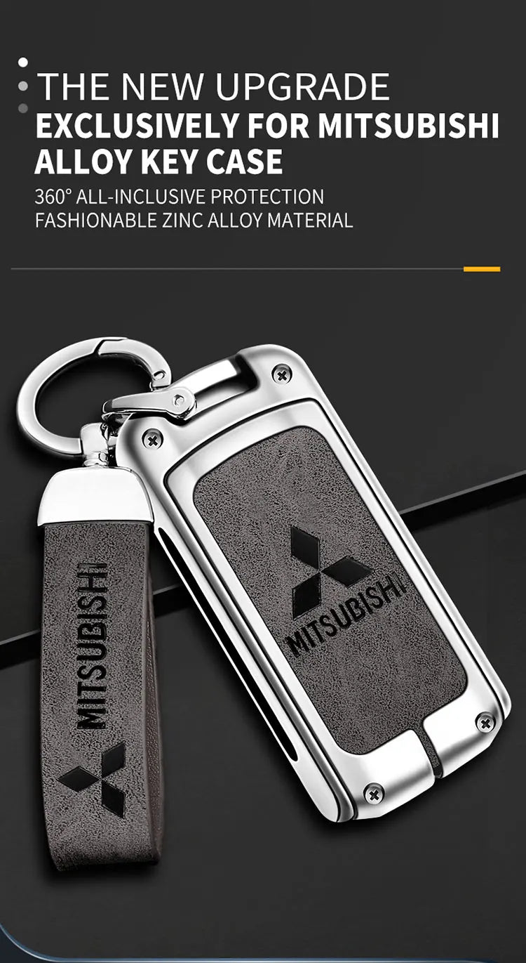 Car Alloy Key Case For Mitsubishi Outlander Pajero Lancer EX Evolution X Ralliart Asx L200 Triton Colt