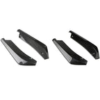 2pcs Universal Car Rear Bumper Lip Diffuser Splitter Spoiler Scratch Protector Black/Carbon Fiber
