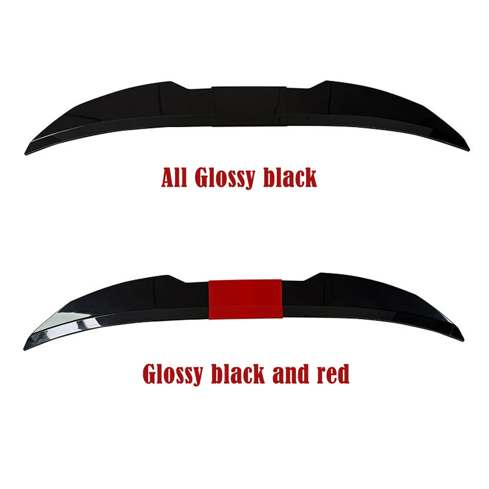 New Style Universal 3pcs Sedan Rear Trunk Tail Rear Wing Spoiler 117-127cm Adjustable DIY Refit Boot Wings Spoiler Car Accessory