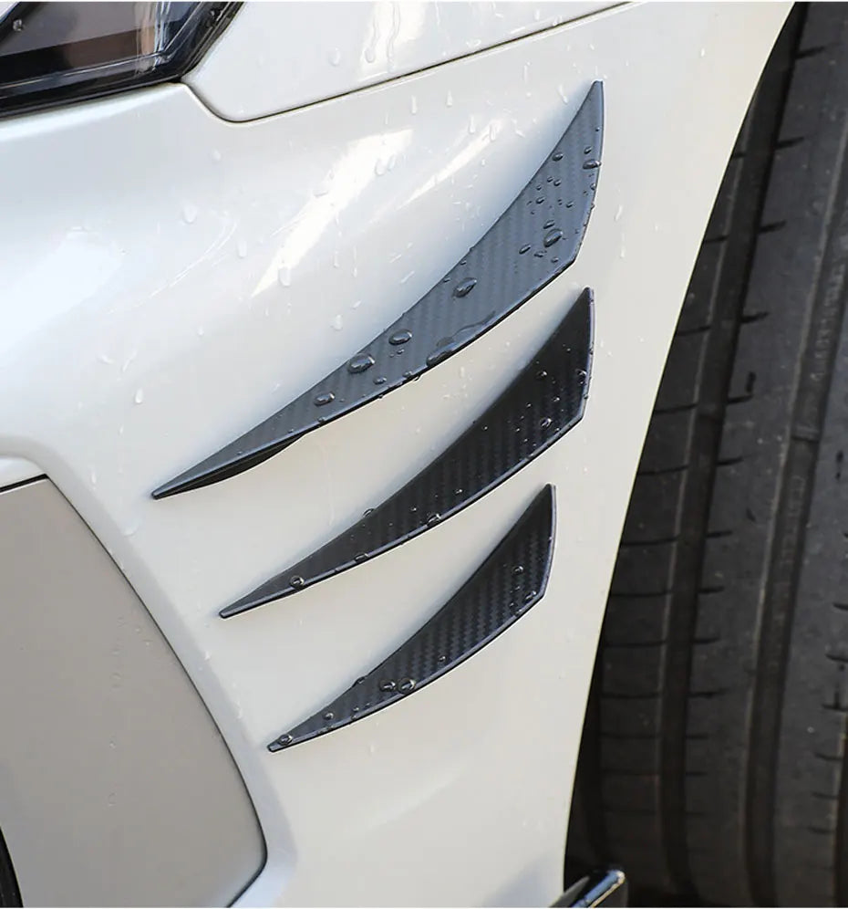 6PCS Universal Front Bumper Lip Canards Diffuser Splitter Fins Spoiler
