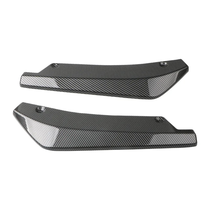 2pcs Universal Car Rear Bumper Lip Diffuser Splitter Spoiler Scratch Protector Black/Carbon Fiber