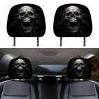 2PCS Halloween Car Headrest Covers – Funny Cartoon Eye Design Seat Headrest Protectors
