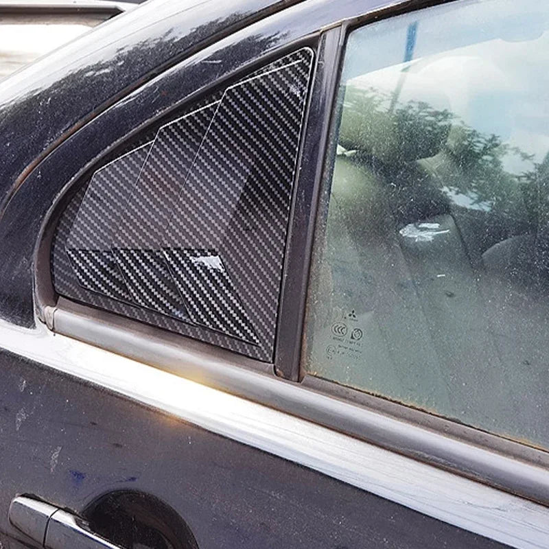 Mitsubishi Lancer Rear Window Side Cover Trim Carbon Fiber/Black Style