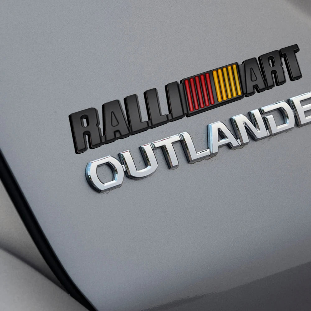 3D Metal Ralliart Car Badge Emblem Front Grille Trunk Sticker for Mitsubishi Lancer EVO ASX Pajero