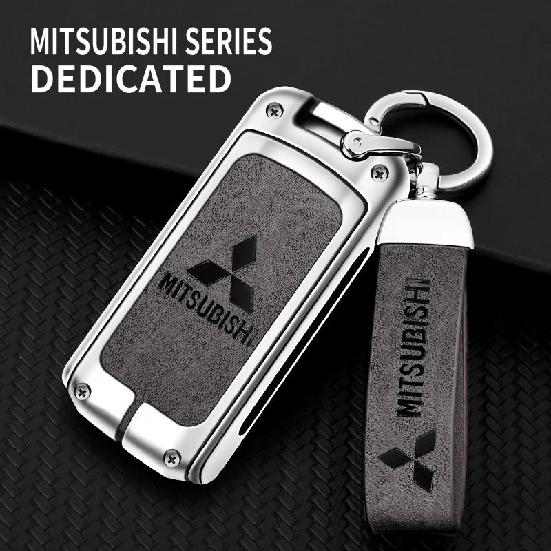 Car Alloy Key Case For Mitsubishi Outlander Pajero Lancer EX Evolution X Ralliart Asx L200 Triton Colt