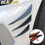 6PCS Universal Front Bumper Lip Canards Diffuser Splitter Fins Spoiler