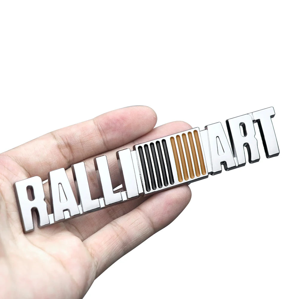 3D Metal Ralliart Car Badge Emblem Front Grille Trunk Sticker for Mitsubishi Lancer EVO ASX Pajero