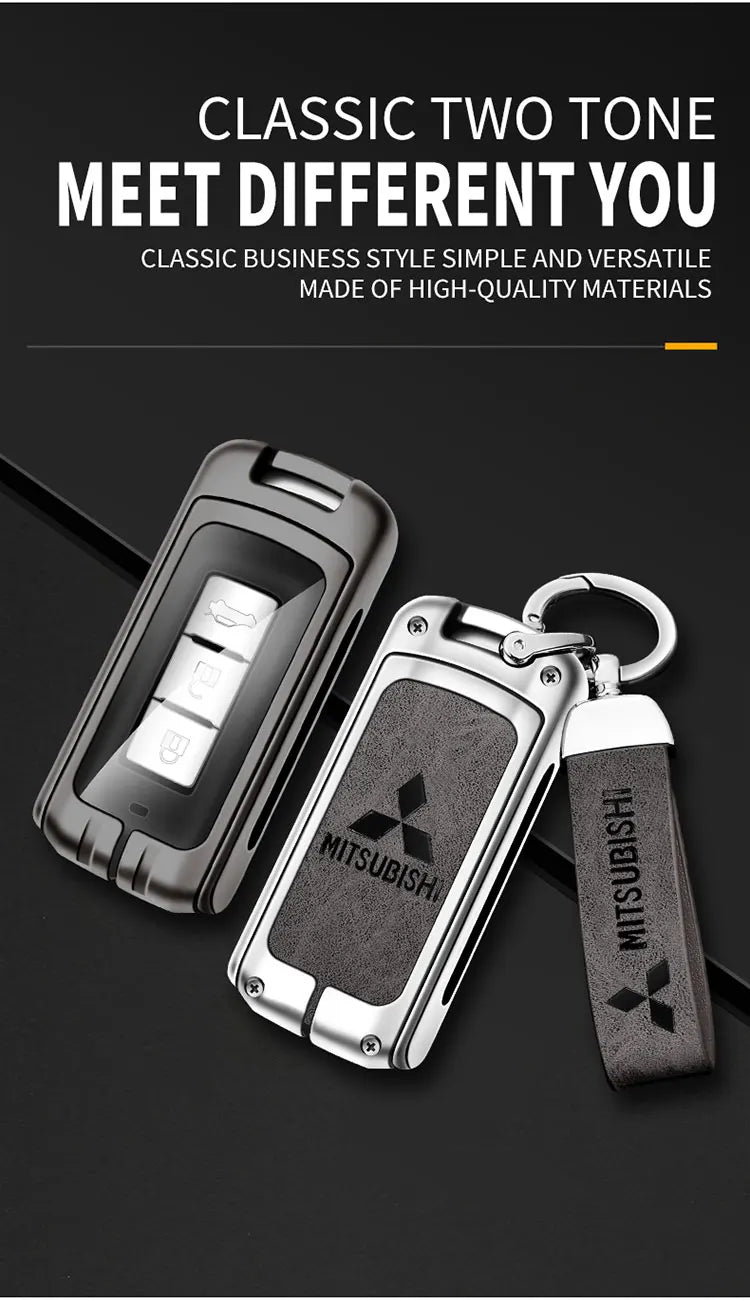 Car Alloy Key Case For Mitsubishi Outlander Pajero Lancer EX Evolution X Ralliart Asx L200 Triton Colt