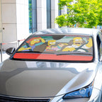 Cartoon Funny The Cool Simpsons Driving Car SunShade Windscreen Cover Shade For Car