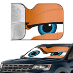Cartoon Eyes Cute Car SunShade Windshield Foldable Three-layer Insulation Sunshade By Suction Cup Blocks UV Rays Sun