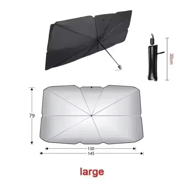 Car Windshield Sunshade Umbrella – Folding Sun Shade Protector for Interior Heat Protection