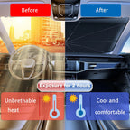 Foldable Cartoon Eyes Windshield Sunshade Umbrella