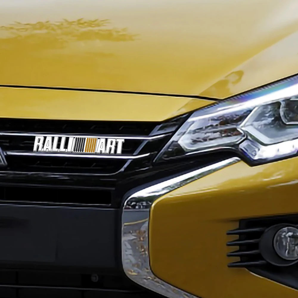 3D Metal Ralliart Car Badge Emblem Front Grille Trunk Sticker for Mitsubishi Lancer EVO ASX Pajero