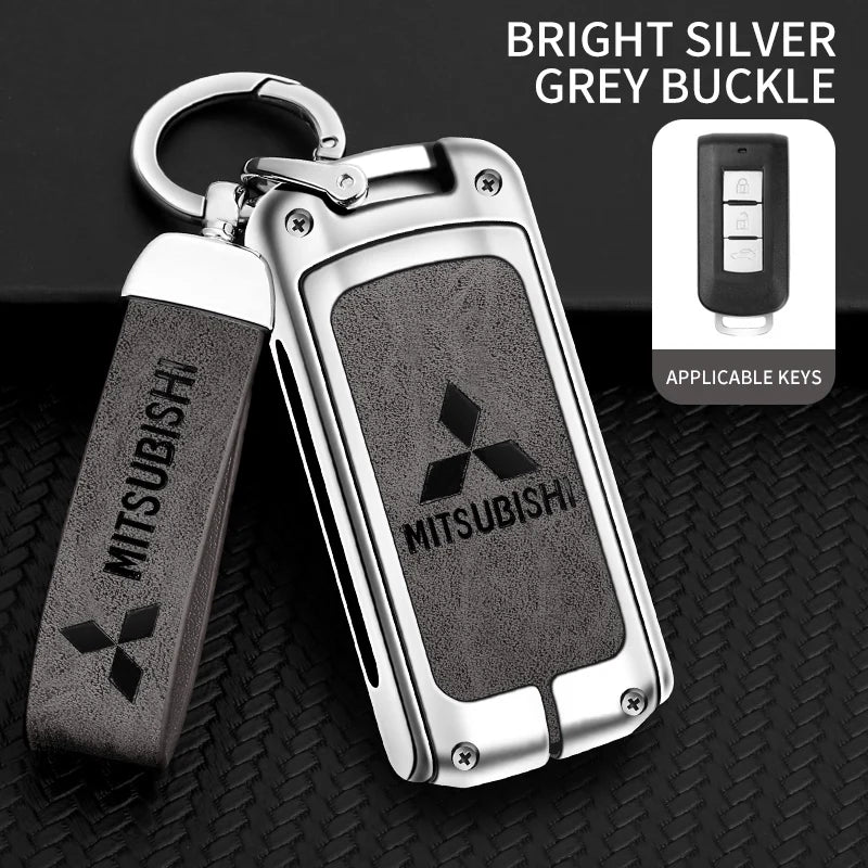 Car Alloy Key Case For Mitsubishi Outlander Pajero Lancer EX Evolution X Ralliart Asx L200 Triton Colt