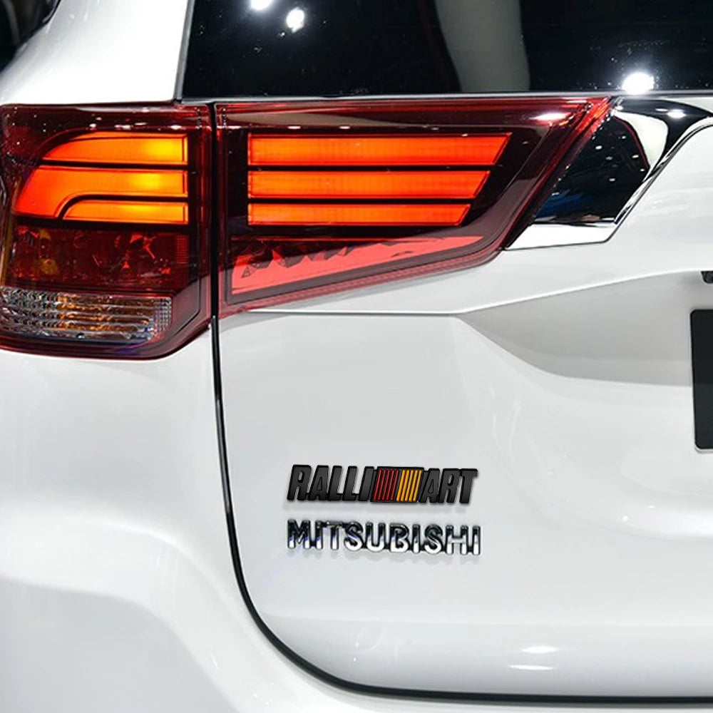 3D Metal Ralliart Car Badge Emblem Front Grille Trunk Sticker for Mitsubishi Lancer EVO ASX Pajero