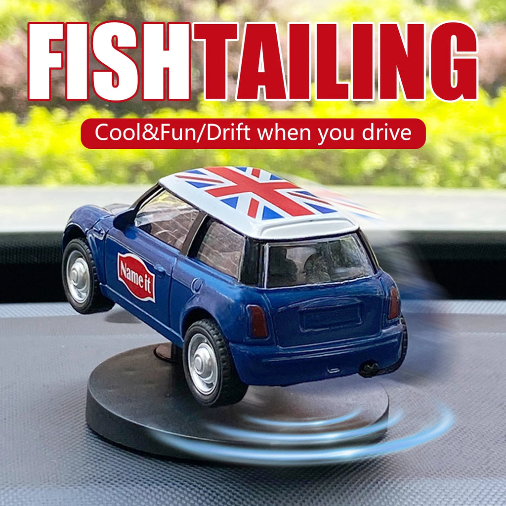 Premium Drifting Car Dashboard Ornament – Fishtail Swinging Tail Wag Interior Decor Accessory