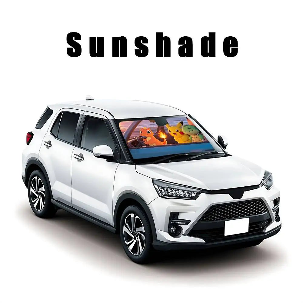 Cute Anime Pokemons Car SunShade Covers