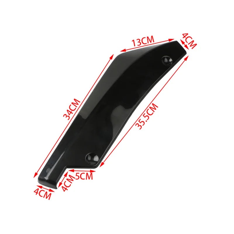 2pcs Universal Car Rear Bumper Lip Diffuser Splitter Spoiler Scratch Protector Black/Carbon Fiber