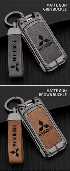 Car Alloy Key Case For Mitsubishi Outlander Pajero Lancer EX Evolution X Ralliart Asx L200 Triton Colt