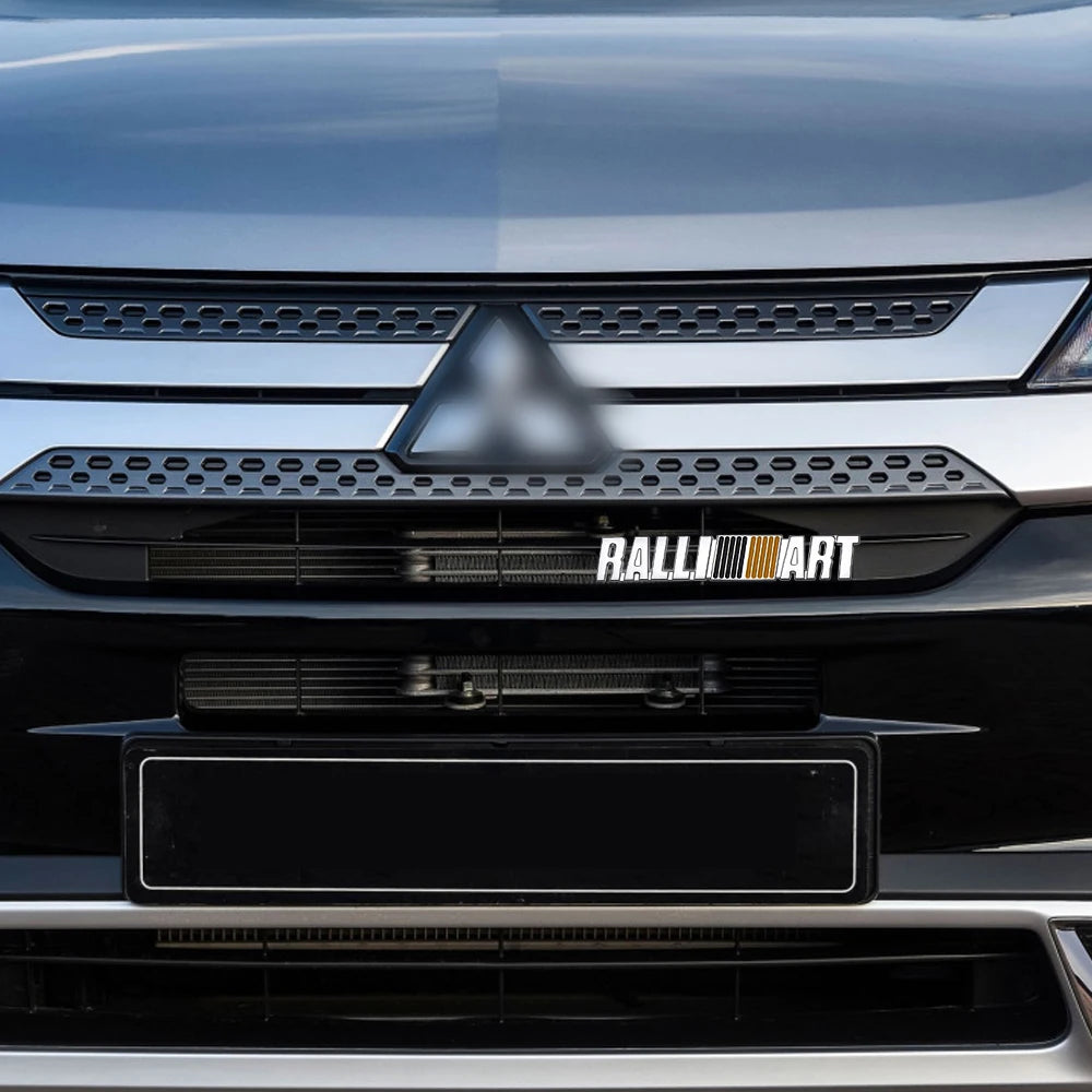 3D Metal Ralliart Car Badge Emblem Front Grille Trunk Sticker for Mitsubishi Lancer EVO ASX Pajero