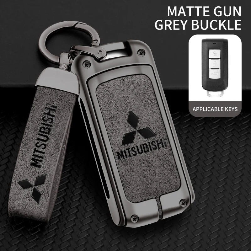 Car Alloy Key Case For Mitsubishi Outlander Pajero Lancer EX Evolution X Ralliart Asx L200 Triton Colt