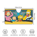 Cartoon Funny The Cool Simpsons Driving Car SunShade Windscreen Cover Shade For Car