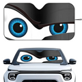 Cartoon Eyes Cute Car SunShade Windshield Foldable Three-layer Insulation Sunshade By Suction Cup Blocks UV Rays Sun