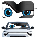Cartoon Eyes Cute Car SunShade Windshield Foldable Three-layer Insulation Sunshade By Suction Cup Blocks UV Rays Sun