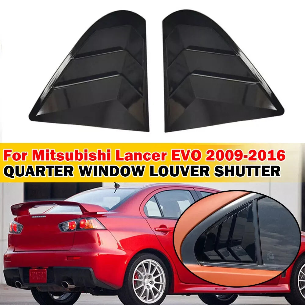 Mitsubishi Lancer Rear Window Side Cover Trim Carbon Fiber/Black Style