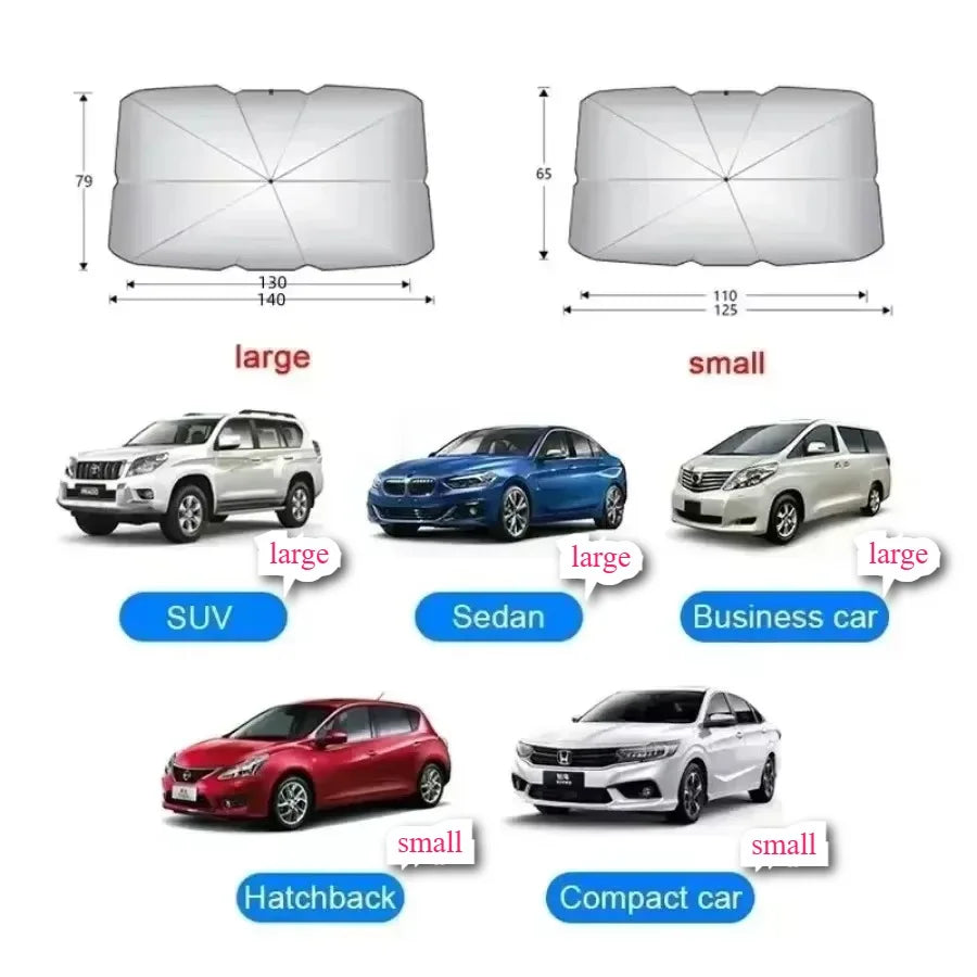 Car Windshield Sunshade Umbrella – Folding Sun Shade Protector for Interior Heat Protection