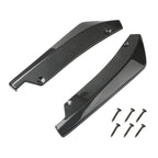 2pcs Universal Car Rear Bumper Lip Diffuser Splitter Spoiler Scratch Protector Black/Carbon Fiber