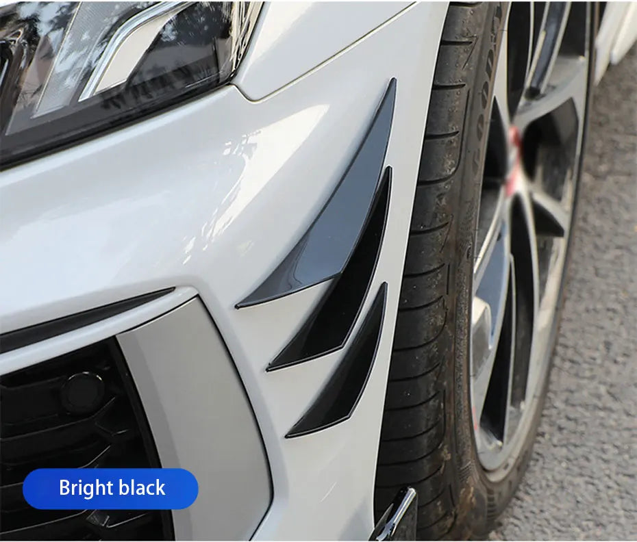 6PCS Universal Front Bumper Lip Canards Diffuser Splitter Fins Spoiler