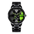 Car Wheel Watch With Leather Strap For Men Multifunctional Business Male Clock Running Climbing Fishing Sports Watch Car Watch
