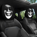2PCS Halloween Car Headrest Covers – Funny Cartoon Eye Design Seat Headrest Protectors