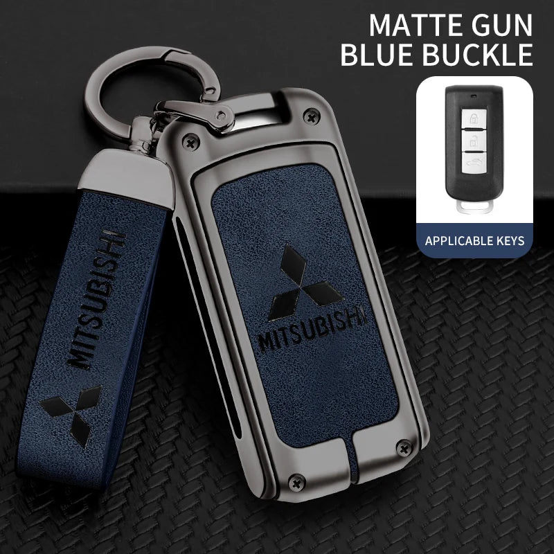 Car Alloy Key Case For Mitsubishi Outlander Pajero Lancer EX Evolution X Ralliart Asx L200 Triton Colt