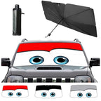 Foldable Cartoon Eyes Windshield Sunshade Umbrella