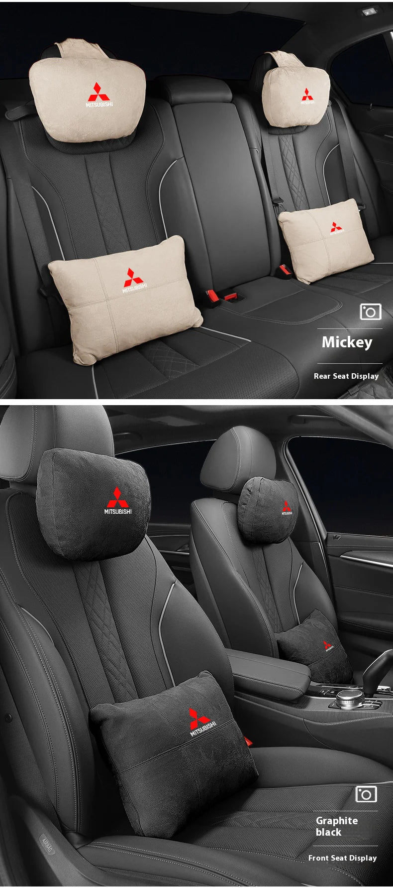 Neck Support & Lumbar Rest Cushion for Mitsubishi Lancer Outlander Pajero ASX L200
