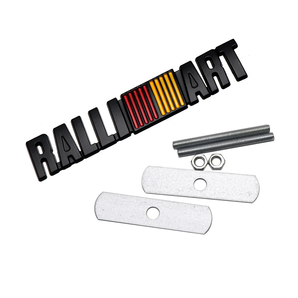 3D Metal Ralliart Car Badge Emblem Front Grille Trunk Sticker for Mitsubishi Lancer EVO ASX Pajero