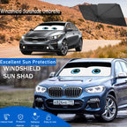 Foldable Cartoon Eyes Windshield Sunshade Umbrella