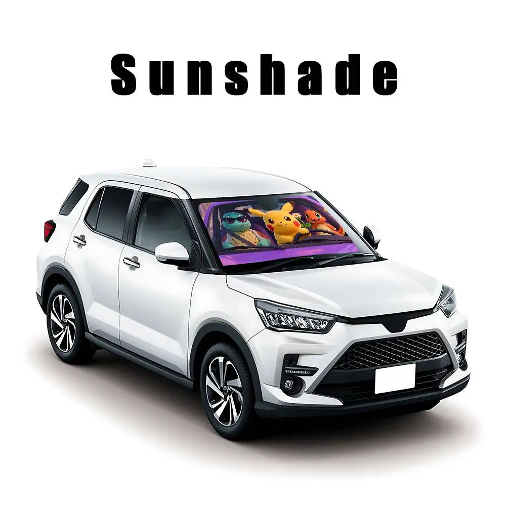Cute Anime Pokemons Car SunShade Covers