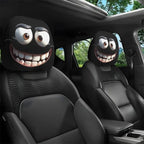 2PCS Halloween Car Headrest Covers – Funny Cartoon Eye Design Seat Headrest Protectors