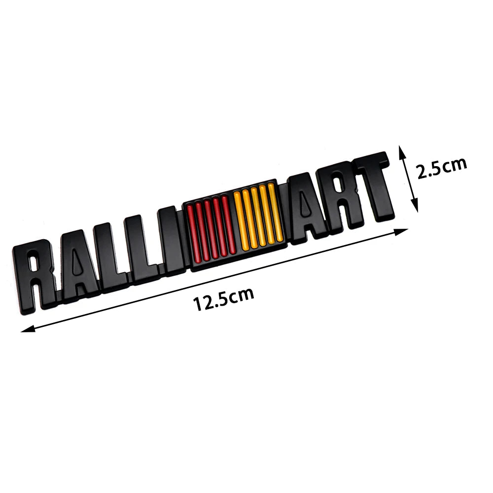 3D Metal Ralliart Car Badge Emblem Front Grille Trunk Sticker for Mitsubishi Lancer EVO ASX Pajero